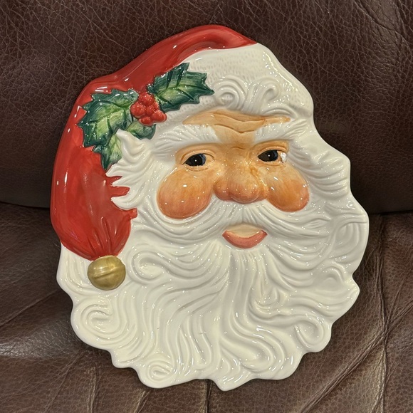 Fitz & Floyd Holiday Santa Canape Plate - Picture 1 of 10